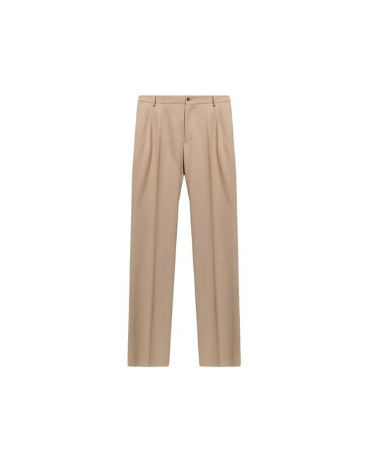 Dolce & Gabbana Natural Straight Trousers for men