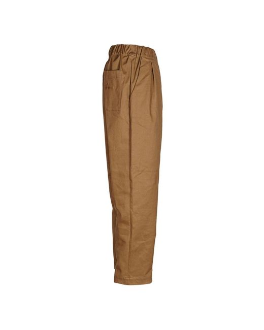 Laneus Brown Straight Trousers for men