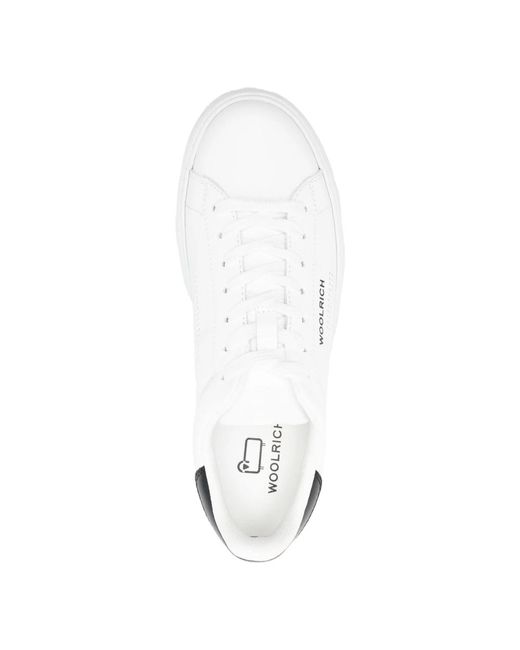 Woolrich White Chunky court sneakers