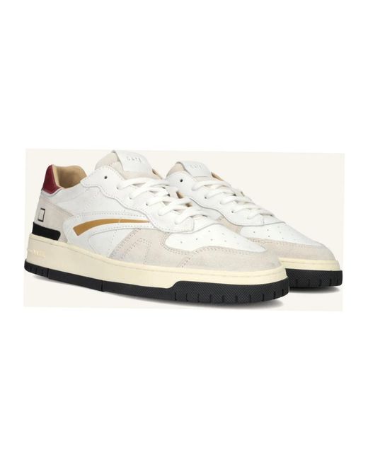Date Schoenen ,Veelkleurig ,Katoen Torneo Pure Vintage Sneaker in het White voor heren