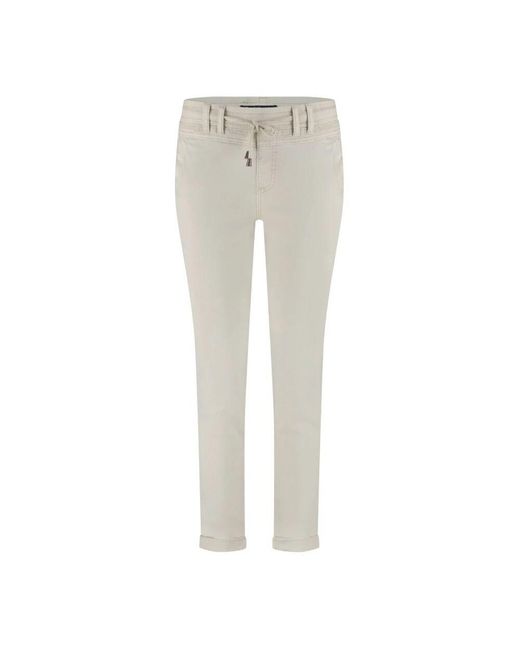 Red Button Gray Tessy Crp Slubtwill Farbe Hose
