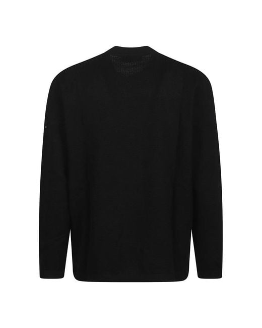 Stone Island Black Round-Neck Knitwear for men