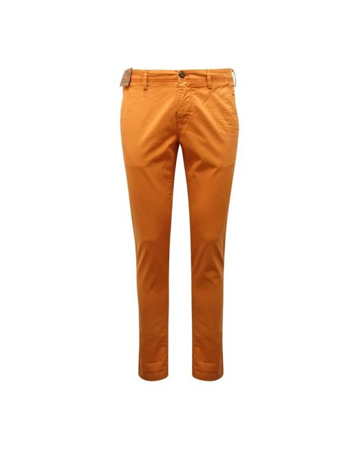 Mason's Orange Slim-Fit Trousers for men