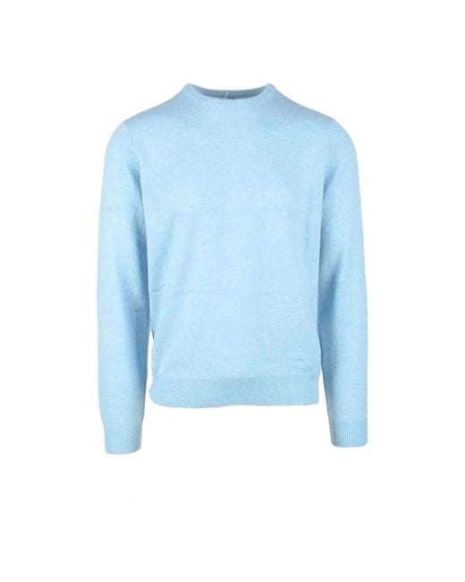 Malo Round-Neck Knitwear in het Blue voor heren