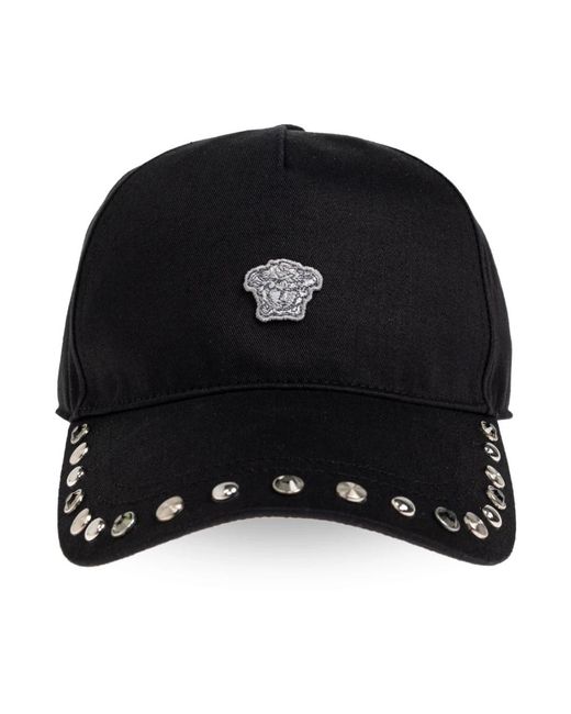 Caps Versace pour homme en coloris Black