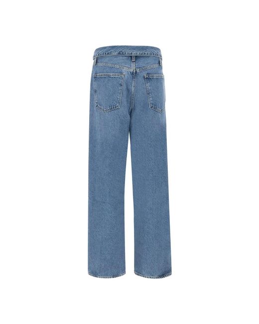 Agolde Blue Straight Jeans