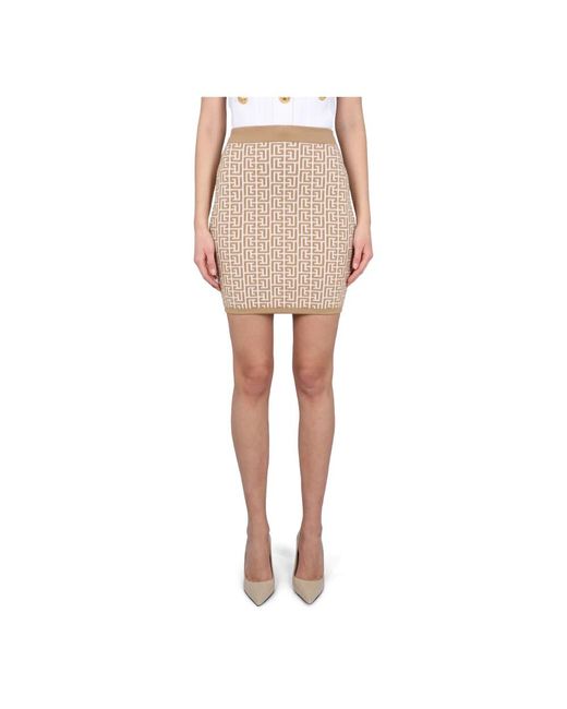 Balmain Natural Short Skirts