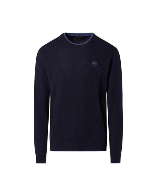North Sails Blue Round-Neck Knitwear for men