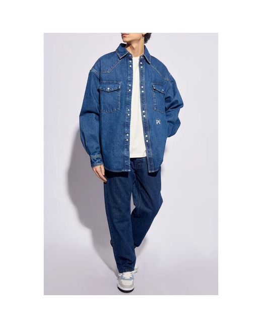 Palm Angels Blue Slim-Fit Jeans for men