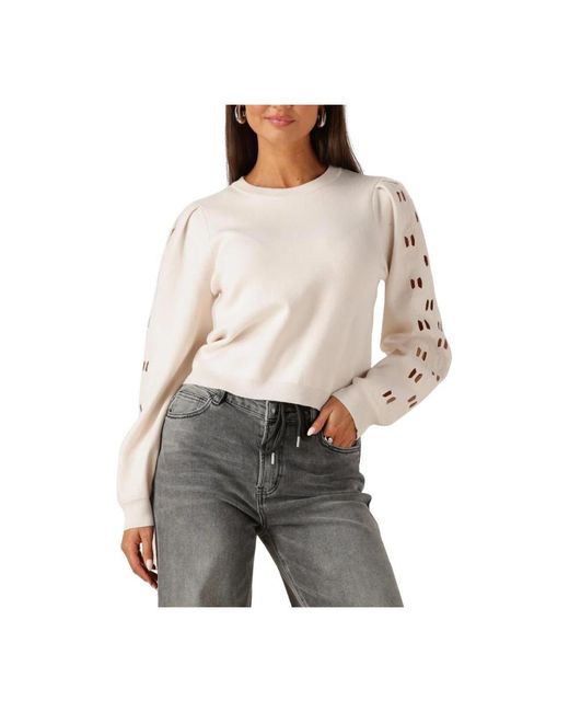 Object Round-Neck Knitwear in het Gray