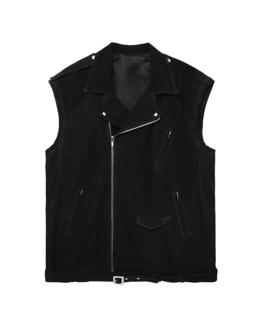 Rick Owens Black Waistcoats