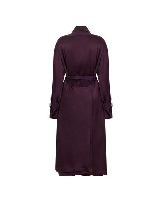 Victoria Beckham Purple Trench Coats