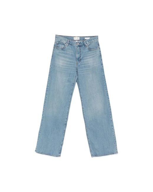FRAME Blue Straight Fit Jeans