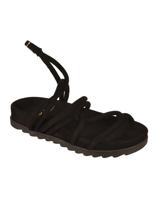 Chiara Ferragni Black Flat Sandals