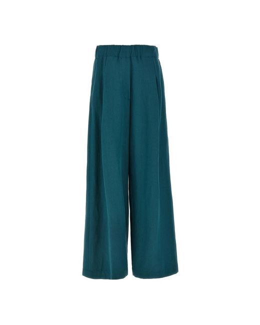 Dries Van Noten Pila Wool Blend Pants in het Green