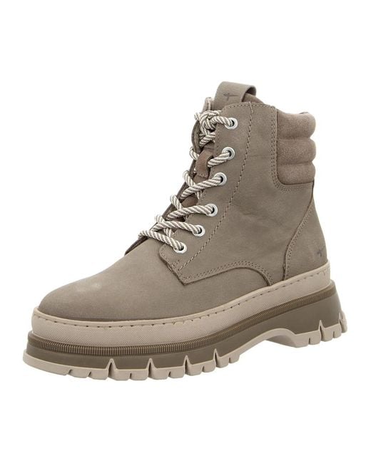 Tamaris Brown Lace Boot Flat