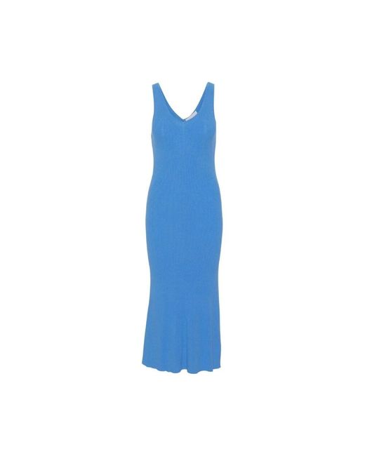REMAIN Birger Christensen Blue Blaues Strickkleid Olissa Stil
