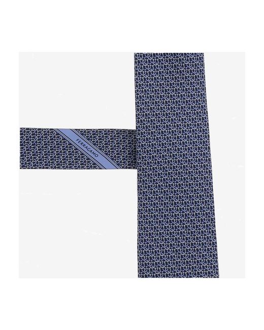 Ferragamo Seidenkrawatte Mit Gemustertem Design in Blue für Herren