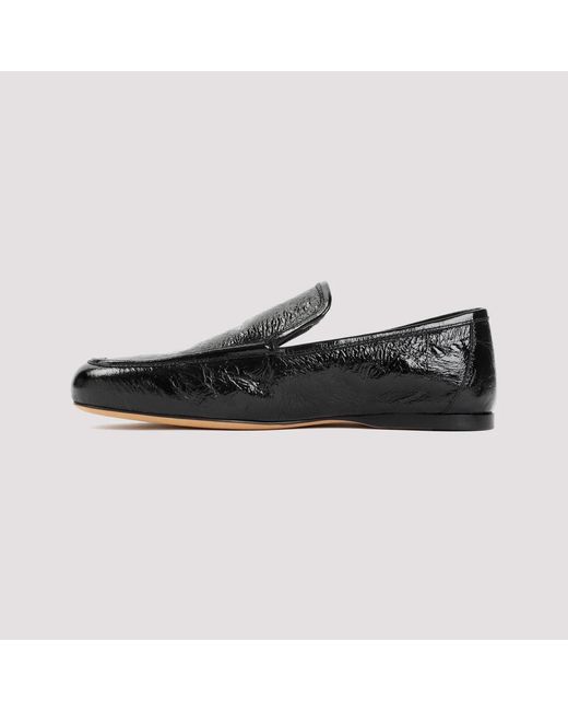Khaite Black Schwarze loafer minimalistisches design lackleder