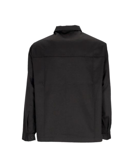 USUAL Jassen ,Zwart ,Katoen Lange Mouw Button Jas in het Black voor heren