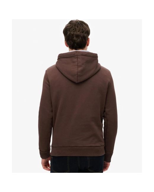 Superdry Hoodies & Sweatvesten ,Bruin ,Katoen Vintage Logo Hoodie in het Brown voor heren