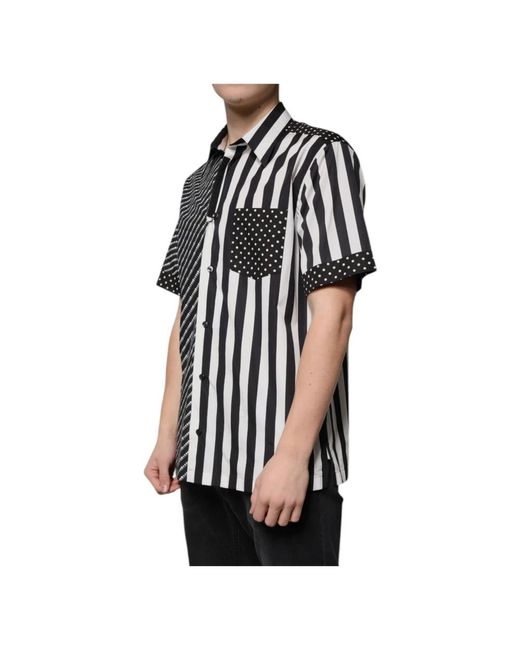 Dolce & Gabbana Black Short Sleeve Shirts for men