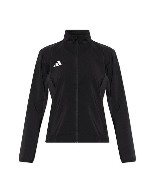 Adidas Fitness ,Zwart ,Leer Adizero Essentials Running Jacket in het Black