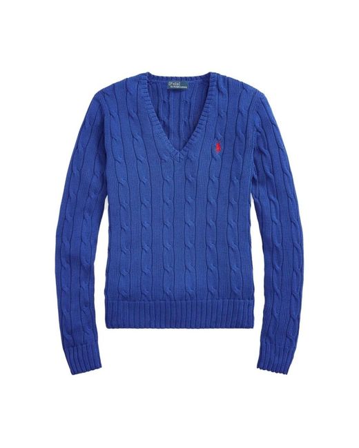 Ralph Lauren Blue V-Neck Knitwear