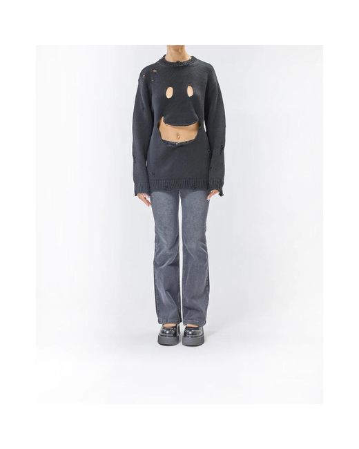 Moschino Blue Round-Neck Knitwear