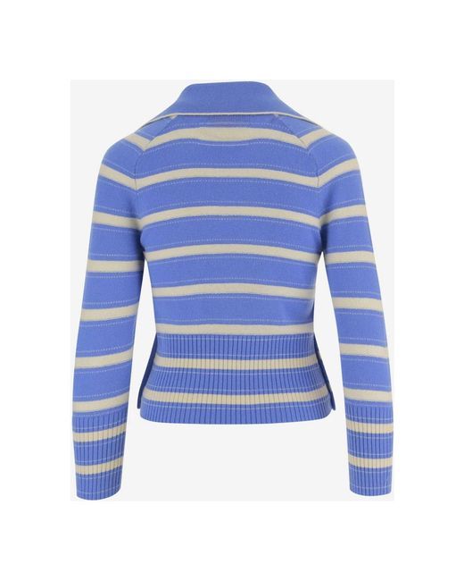 Guest In Residence Blue V-Neck Knitwear