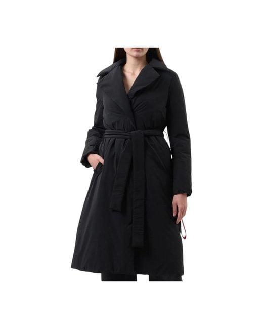 AFTER LABEL Black Belted Coats