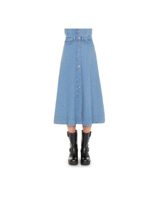 Skirts > denim skirts Moschino en coloris Blue