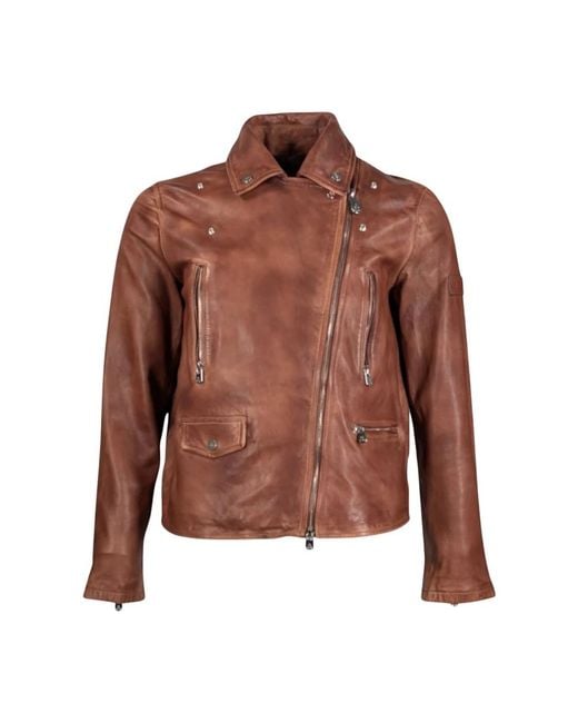 Peuterey Brown Leather Jackets
