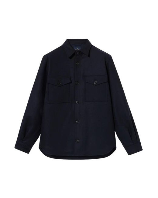 Brooks Brothers Jassen ,Blauw ,Wol Wollen Overshirt in het Blue voor heren