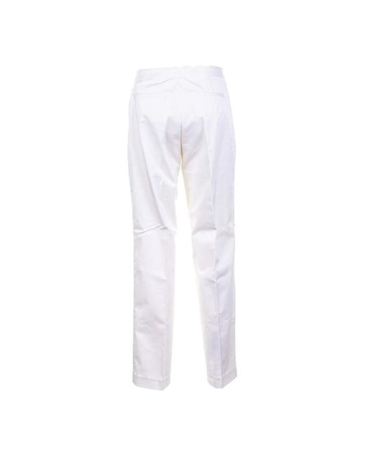 Fabiana Filippi White Straight Trousers