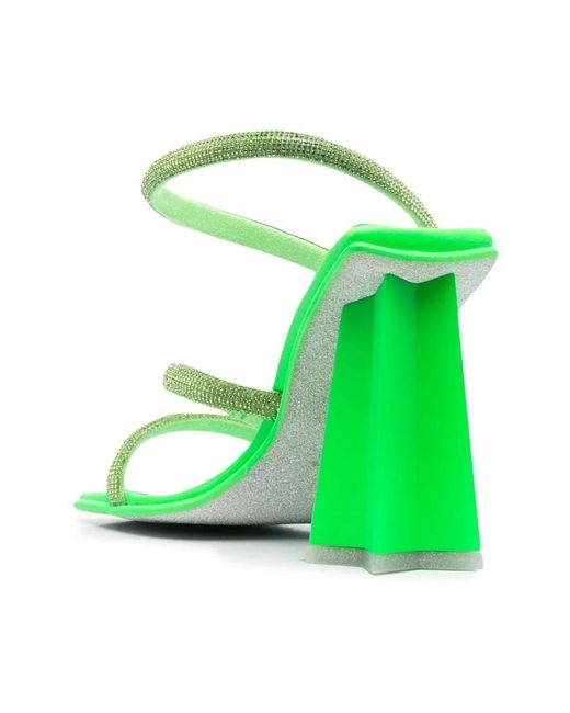 Chiara Ferragni Green Helle grüne sternabsatz sandalen,schwarzer stern absatz
