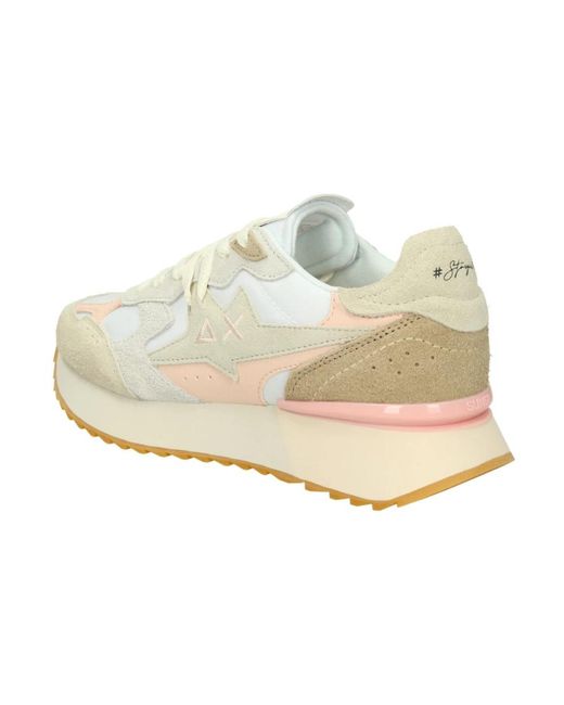 Sun 68 White Sneakers