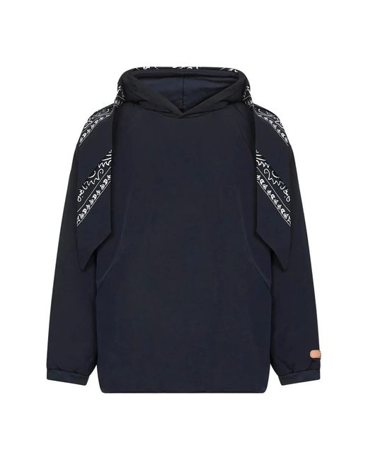 PDF Hoodies & Sweatvesten ,Blauw ,Katoen Hoodie Met Bandana-Print in het Blue voor heren