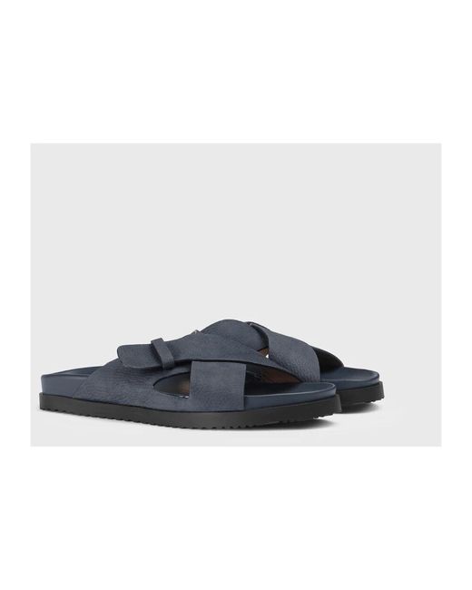 Doucal's Blue Sliders for men
