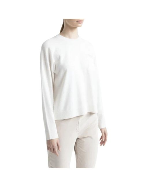 Peserico White Round-Neck Knitwear