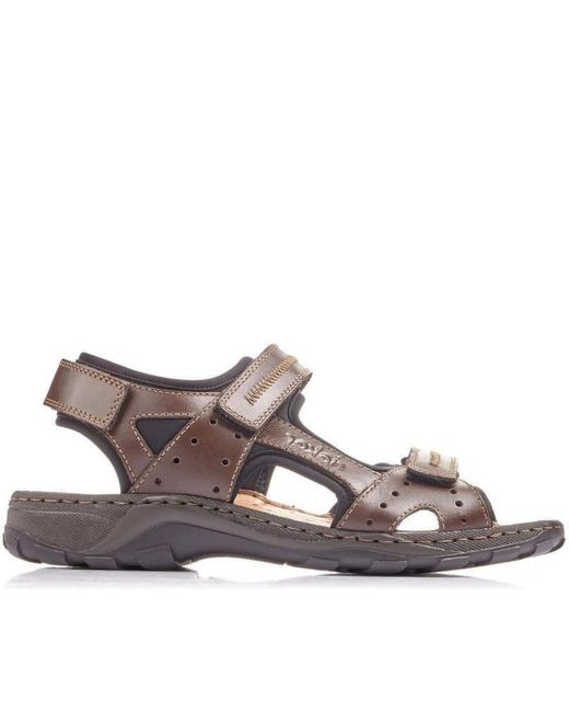 Rieker Brown Flat Sandals for men