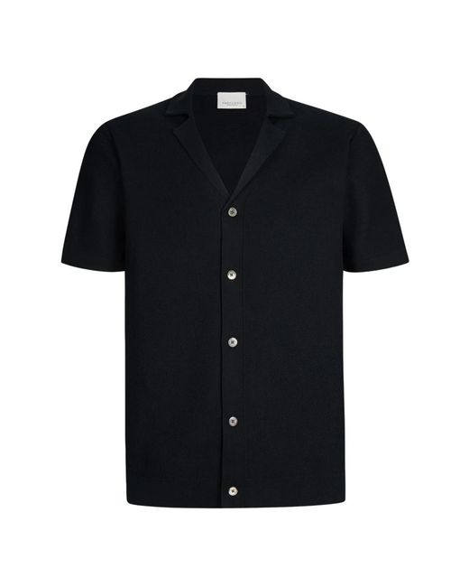 Profuomo Black Short Sleeve Shirts for men