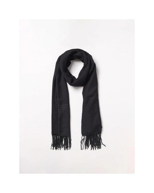 Emporio Armani Black Winter Scarves for men