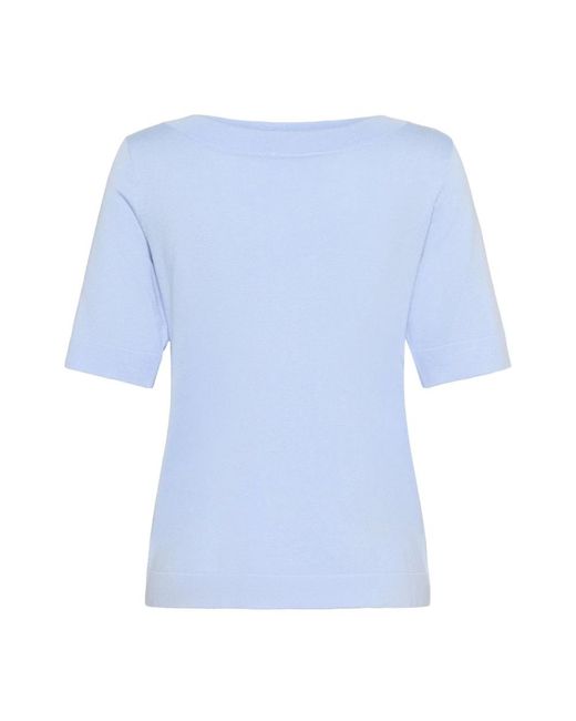 Kaffe Kalizza Bootneck Solid Pullove in het Blue