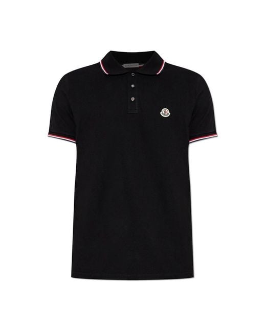 Moncler Black Polo Shirts for men