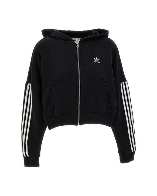Zip-through sweatshirt Adidas de color Black