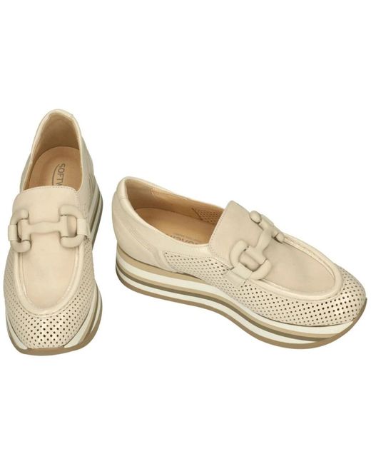 Softwaves White Clarice Loafers