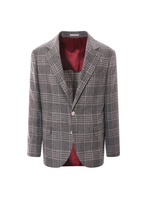 Brunello Cucinelli Gray Blazers for men