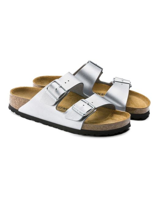 Birkenstock White Sliders