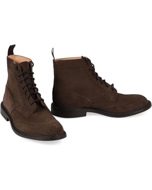 Tricker's Brown Lace-Up Boots for men